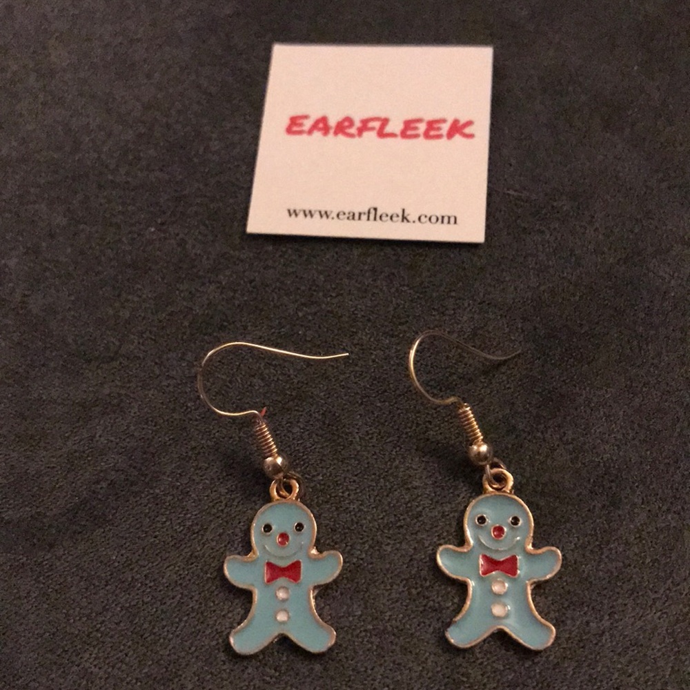 Gingerbread dangle earrings - Picture 5 of 7